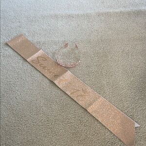 Sweet 16 sash and crown. Rose gold.